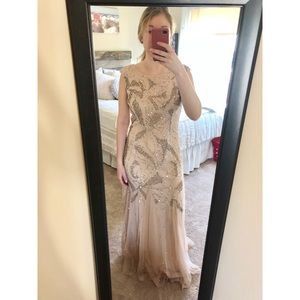 Sparkly blush pink prom dress